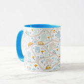 Mug Motif de carte de quartier de Cute Pastel (Devant gauche)