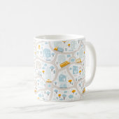 Mug Motif de carte de quartier de Cute Pastel (Devant droit)