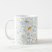 Mug Motif de carte de quartier de Cute Pastel (Gauche)