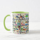 Mug Motif de carte de ville (Gauche)