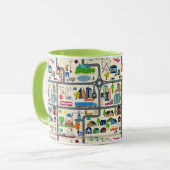 Mug Motif de carte de ville (Devant gauche)