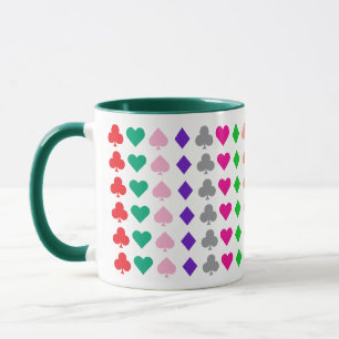 Mug Motif de cartes de jeu colorées, amusant et perfor