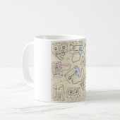 Mug Motif de cassette mixte nostalgique des années 80 (Devant gauche)