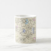 Mug Motif de cassette mixte nostalgique des années 80 (Centre)