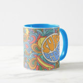 Mug Motif de cavalier de surf (Devant droit)