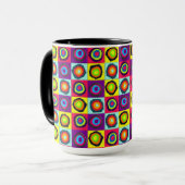 Mug Motif de Cercles Colorés (Devant gauche)