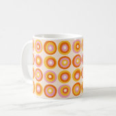 Mug Motif de cercles orange abstraits du milieu du siè (Devant gauche)
