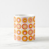 Mug Motif de cercles orange abstraits du milieu du siè (Centre)