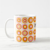 Mug Motif de cercles orange du milieu du siècle (Gauche)