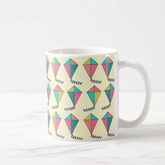 Mug Motif de cerf-volant rétro coloré (Droite)