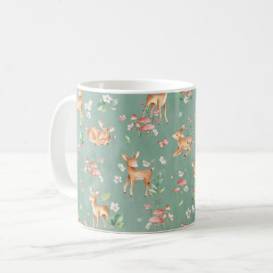 Mug Motif de cerfs à l'aquarelle