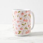 Mug Motif de cerise aquarelle (Devant droit)
