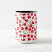 Mug Motif de cerises d'aquarelle (Centre)
