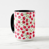 Mug Motif de cerises d'aquarelle (Devant gauche)
