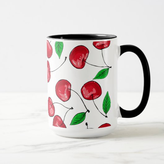 Mug Motif de cerises fraîches (Droite)