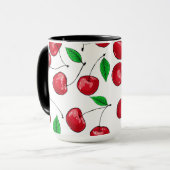 Mug Motif de cerises fraîches (Devant gauche)