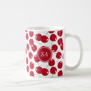Mug Motif de cerisier rouge frais personnalisé 