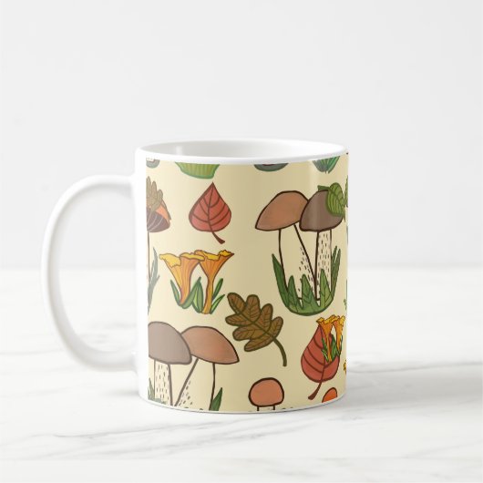 Mug Motif de champignons.  (Gauche)