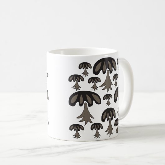 Mug Motif de champignons Abstraits (Devant droit)