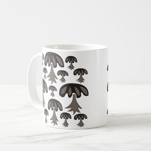 Mug Motif de champignons Abstraits (Devant gauche)