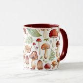 Mug Motif de champignons aquarelle (Devant droit)