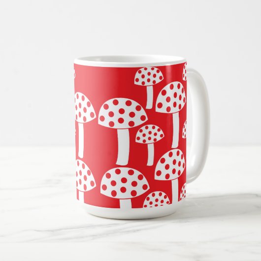 Mug Motif de champignons blancs mignons (Devant droit)