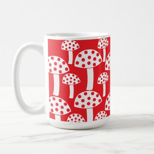 Mug Motif de champignons blancs mignons (Gauche)