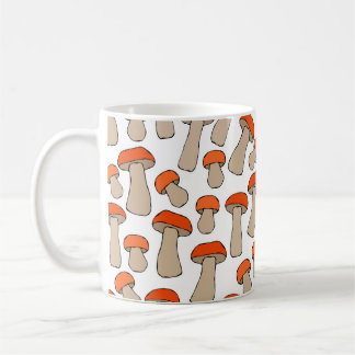 Mug Motif de champignons d'Aspen rouge orange