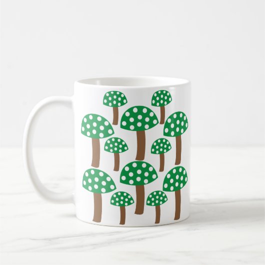 Mug Motif de champignons verts (Gauche)