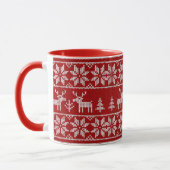 Mug Motif de chandail de cerfs communs (Gauche)