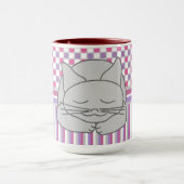 Mug Motif de chat gris dormant (Centre)