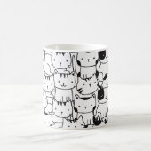 Mug Motif de chat noir et blanc mou (Centre)