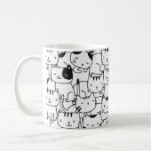 Mug Motif de chat noir et blanc mou (Gauche)