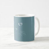 Mug Motif de chat vert sombre (Devant droit)