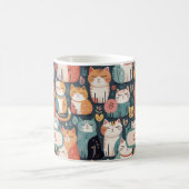 Mug Motif de chatons colorés mignons personnalisé (Centre)