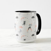 Mug Motif de chats à plume (Devant droit)