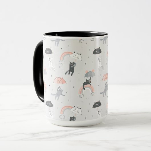 Mug Motif de chats à plume (Devant gauche)