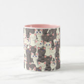Mug Motif de chats blancs et gris (Centre)