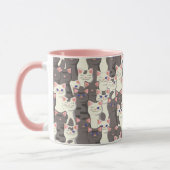 Mug Motif de chats blancs et gris (Gauche)