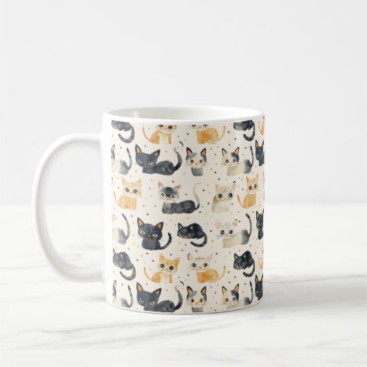 Mug Motif de chats étranges (Gauche)