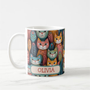 Mug Motif de chats fantaisistes colorés mignons