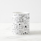 Mug Motif de chats gribouillés mignons (Centre)