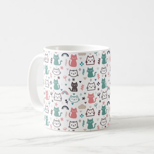 Mug Motif de chats mignons (Devant gauche)