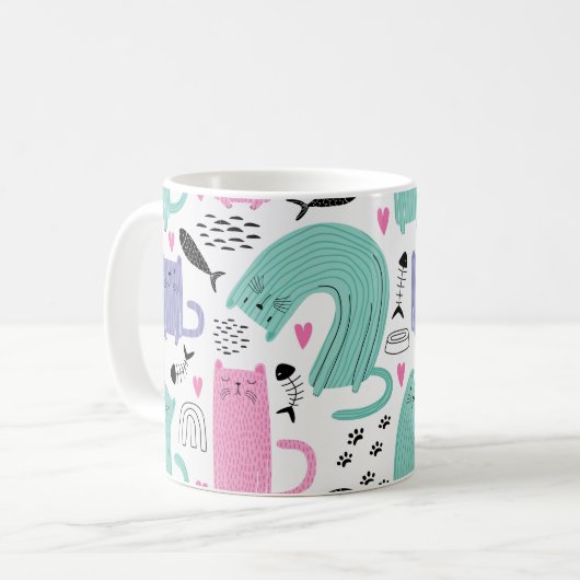 Mug Motif de chats mignons (Devant gauche)