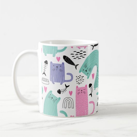 Mug Motif de chats mignons (Gauche)