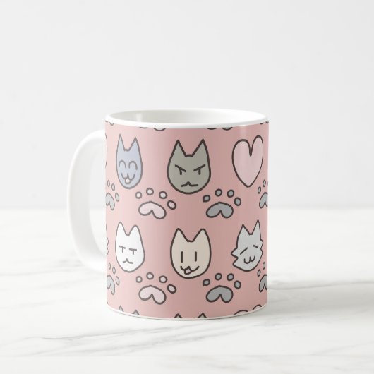 Mug Motif de chats mignons (Devant gauche)