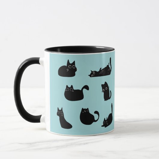 Mug Motif de chats noirs (Gauche)