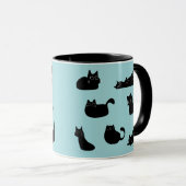 Mug Motif de chats noirs (Devant droit)
