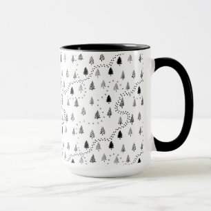 Mug Motif de chemin d'arbre de région boisée