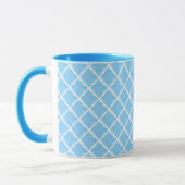 Mug Motif de chèque bleu (Gauche)